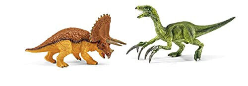 Schleich 42217 Triceratops und Therizinosaurus Set Dinosaurier Spielzeug Kinder