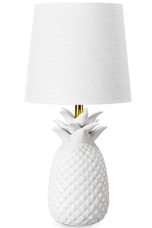 Navaris Ananas Lampe Pineapple Lamp Weiss 40 cm Tischlampe