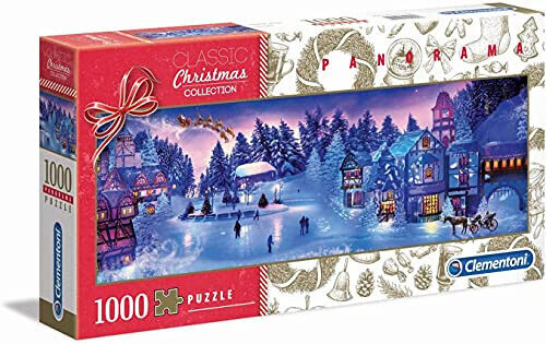 Clementoni 39582 Panorama Puzzle Christmas Dream 1000 Teile Collection Geschick