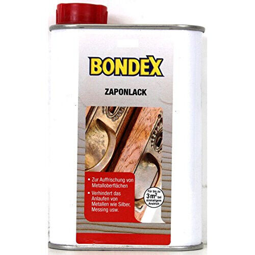 BONDEX® 0,25 L Zaponlack Nitrocellulose-Lack Silber Messing | Anlaufen Oxidation