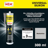 MEM Universal-Silikon 4in1 Manhattan – Dichtstoff für Bad Fenster außen Silikon