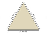 Sonnensegel Dreieck beige 415 x 415 x 415 cm