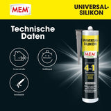 MEM Universal-Silikon 4in1 Manhattan – Dichtstoff für Bad Fenster außen Silikon