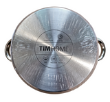 TIM HOME Kochtopf Edelstahl mit Glasdeckel 20 Liter Elektro Gas Induktion