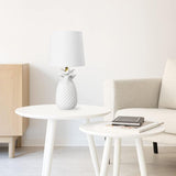 Navaris Ananas Lampe Pineapple Lamp Weiss 40 cm Tischlampe