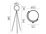 LED Stehlampe - Moderne Innenraumleuchte mit Leuchtring SEG FL403 Standleuchte