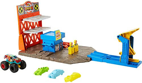 Hot Wheels Monster Trucks Blast Station Spielset inkl. Fahrzeug Kinder Spielzeug