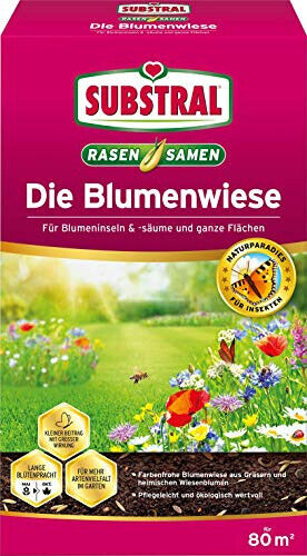 Substral Die Blumenwiese 800 g, Blumensamen, Wildblumen, Blumenmischung