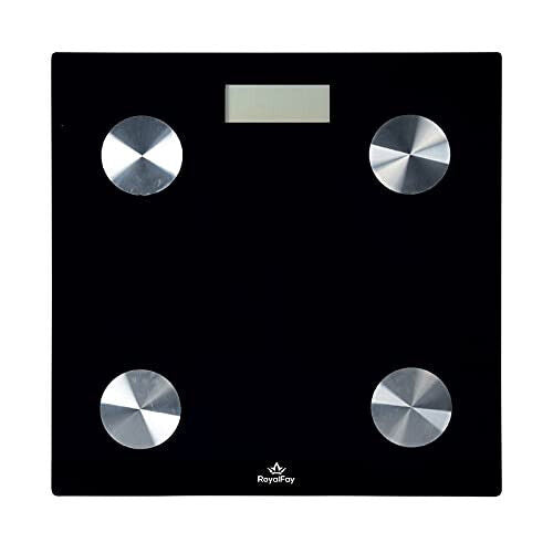 RoyalFay® Deluxa Personenwaage mit App Körperanalysewaage 180kg Bluetooth BMI
