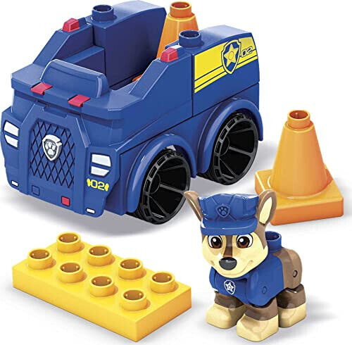 MATTEL MEGA BLOKS Paw Patrol Chase's Polizeiauto Kinder Spielzeug Duplo Bauset