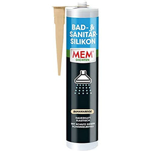 MEM Bad- und Sanitär-Silikon 300 ml GRAU (Manhatten) Dichtmasse Silikon Dichtung