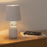 Navaris Ananas Lampe Pineapple Lamp Weiss 40 cm Tischlampe