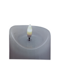 LED Kerze mit Timer Indoor Echtwachs und realistische Flamme 7 x 10 m Grau