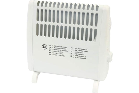 HOTserie Frostwächter Heizlüfter 450 W Elektroheizer Thermostat Konvektor weiss