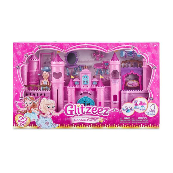 Glitzeez Kingdom Castle Schloss Kinder Puppenhaus Puppenschloss Spielset 22-tlg