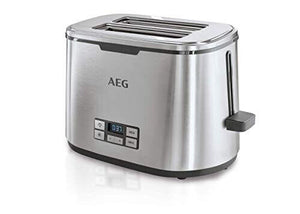 AEG Toaster Edelstahl AT7800 Toast Brot Brötchen Digital XL Aufback Auftauen