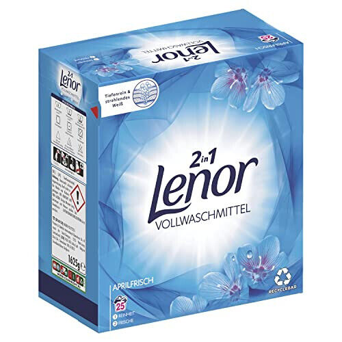 1625g Lenor 2in1 Voll Waschmittel Pulver Tiefenrein & lang anhaltend 25 Wäsche