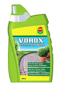 COMPO VOROX Terrassen und Wege Grün-Vernichter - 500ml Flüssig Konzentrat Anti