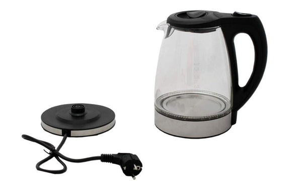 Glas-Wasserkocher LED Beleuchtung 1,7L 360° Kabellos Wasserfilter Teekocher Tee