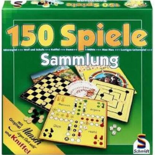 Schmidt 150 Spiele Sammlung Brettspiel Geschick Kinder Familie Spielzeug Set NEU