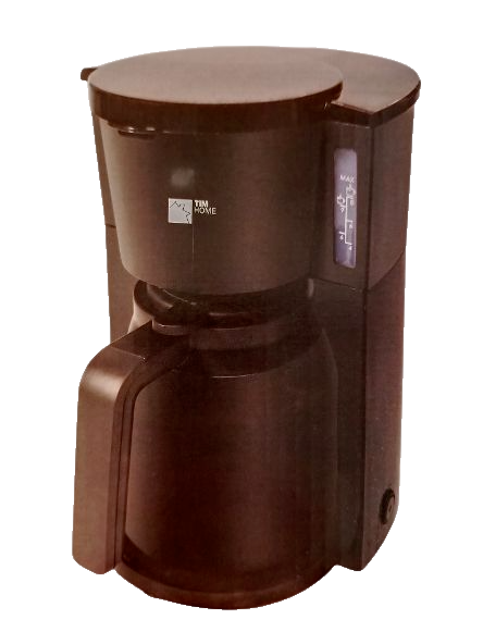 TIM HOME Kaffeemaschine Schwarz Mattiert 1 Liter mit Isolierkanne 900 Watt