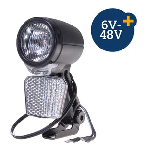 E-Bike  LED-Frontlicht 30 LUX 6V - 48V IPX3 Fahrrad Lampe Beleuchtung LED Licht