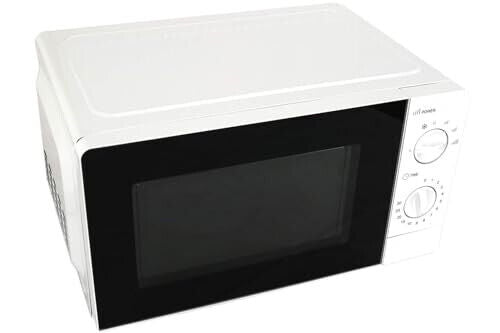 DESKI Mikrowelle weiß 700 Watt Microwelle Drehteller Timer 6 Stufen Küche Kochen