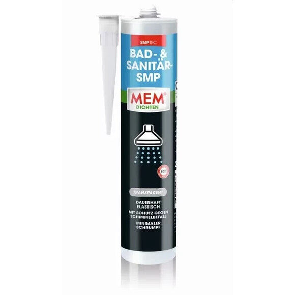 Bad- & Sanitär-SMP TRANSPARENT 290ml für Innen Schimmelbefall Bad Silikon Dicht