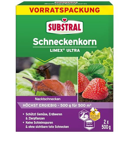 Substral Schneckenkorn Limex Ultra - Köder gegen Schadschnecken 2x500g
