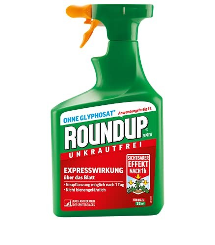 Roundup Unkrautfrei Express Spray 1L schnelle Wirkung ohne Glyphosat Unkraut