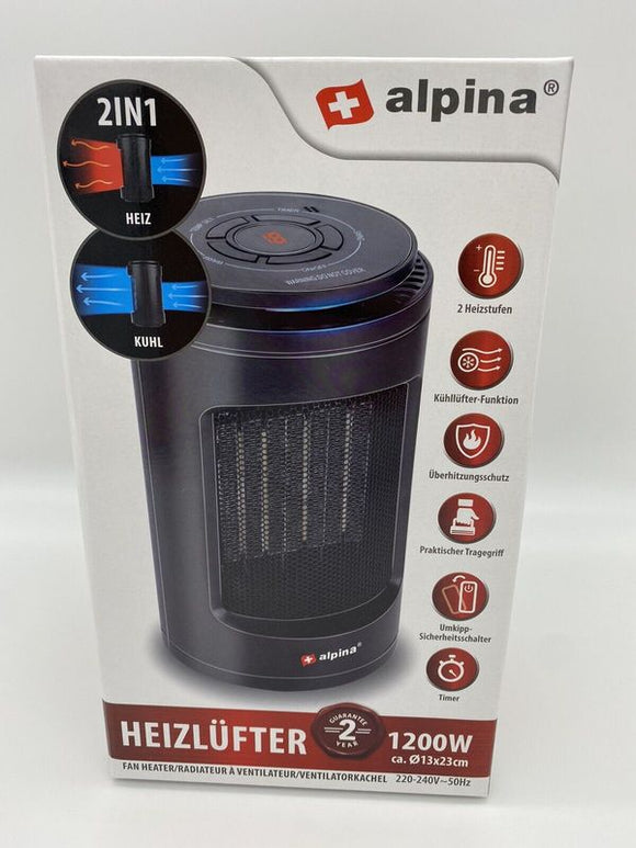 NEU Alpina 2in1 Heizlüfter Kühler Heizung Elektroheizung Klima Lüfter Ventilator