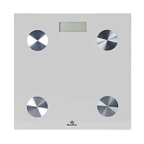RoyalFay® Deluxa Personenwaage mit App Körperanalysewaage 180kg Bluetooth BMI