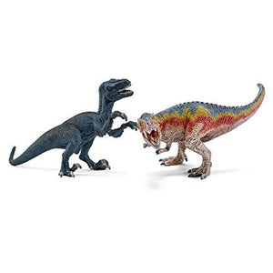 Schleich 42216 T-Rex und Velociraptor Set Serie Prähistorische Welt Dinosaurier