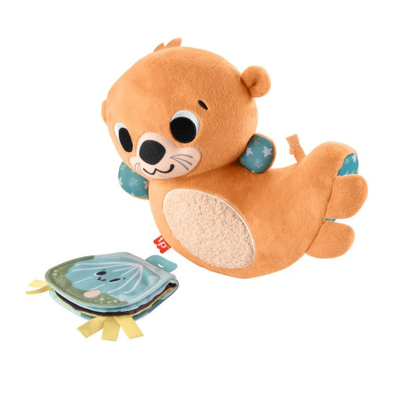 Fisher-Price Sensorik Otter HXG96 – Plüschspielzeug für Babys mit Spielbuch