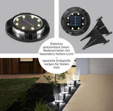 GARVIDA Solarleuchten 4er Set - Solarbodenlampen | Robuste Outdoor-Lampen Garten