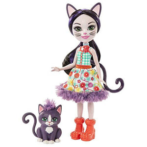 Mattel - Enchantimals - Ciesta Cat & Climber Puppe Katze Kinder Spielzeug Set