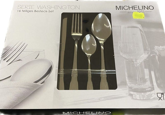 16-teiliges Besteckset von Michelino Washington 18 Edelstahl Essbesteck Geschirr