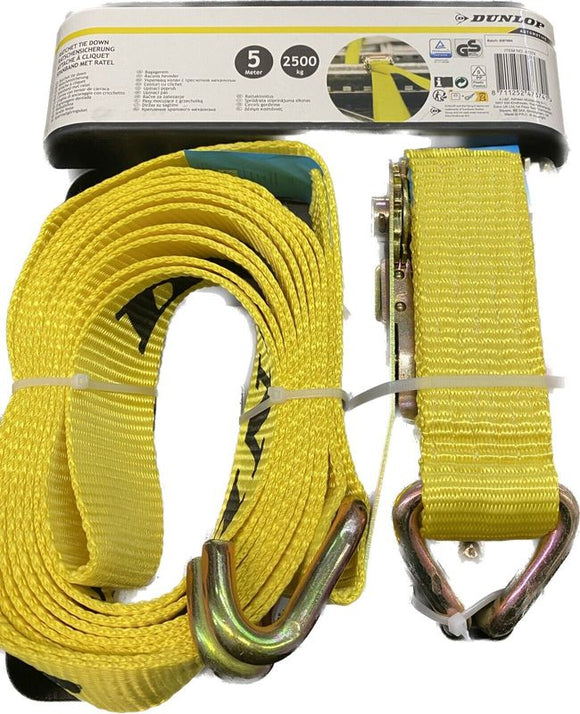 DUNLOP Zurrgurt Ratsche Spanngurt 5 Meter bis 2500kg Ratschettengurt Befestigung