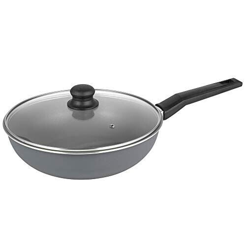 Michelino Pfanne mit Deckel 24cm Durchmesser grün/grau Induktion Ceran Gas
