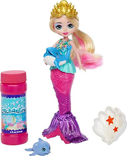 MATTEL® HFT24 Enchantimals Seifenblasen Meerjungfrau Spielset Puppe Kinder Spiel