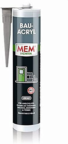 MEM Bau Acryl schwarz 300ml Dichtmasse Acrylmasse Dichtung für Risse und Fugen