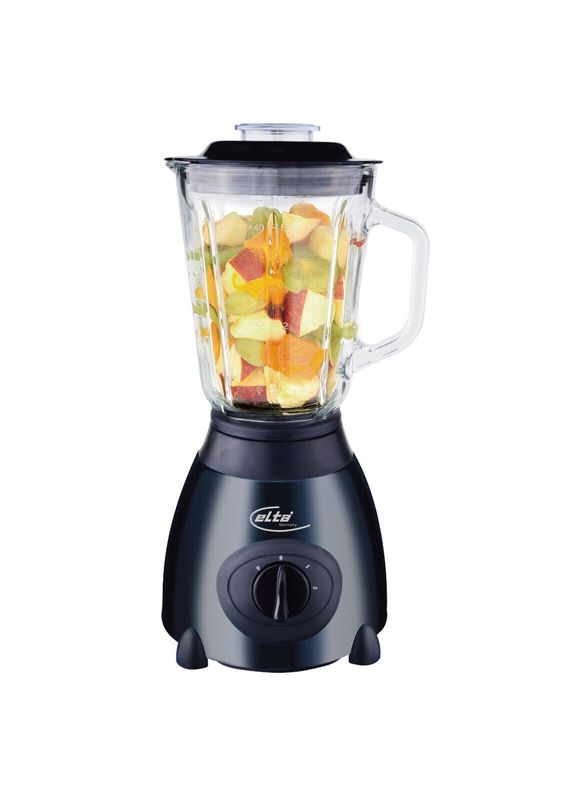 Elta® Edelstahl Glas Standmixer 500 Watt 1500ml schwarz 2 Geschwindigkeiten Neu