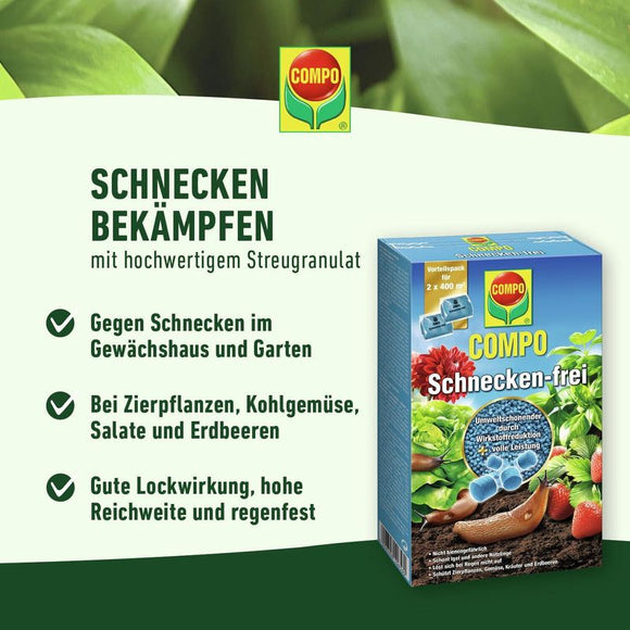 COMPO Schnecken-frei regenfest Schnecken Streugranulat Schneckenkorn Anti Mittel