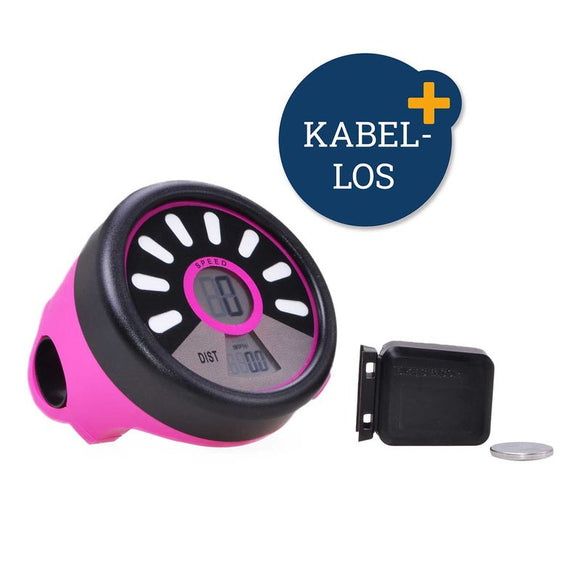 Kinder Fahrradcomputer Pink 2 Funktionen Kabellos Batterie Zubehör